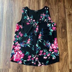 Express, women’s tank blouse with cotton back, size large.